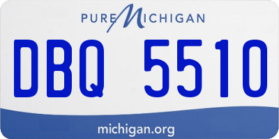 MI license plate DBQ5510
