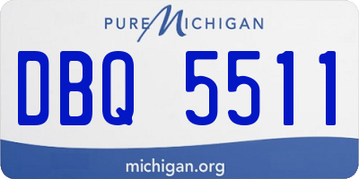 MI license plate DBQ5511