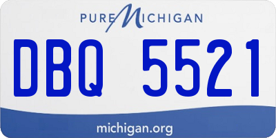 MI license plate DBQ5521
