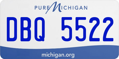 MI license plate DBQ5522