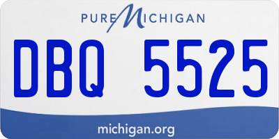 MI license plate DBQ5525