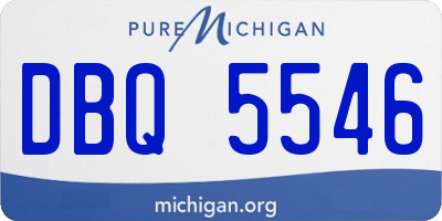 MI license plate DBQ5546