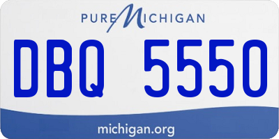 MI license plate DBQ5550