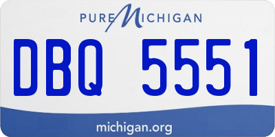 MI license plate DBQ5551