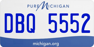 MI license plate DBQ5552