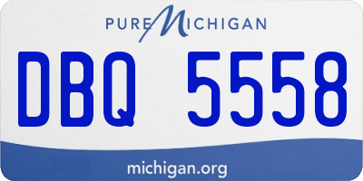MI license plate DBQ5558