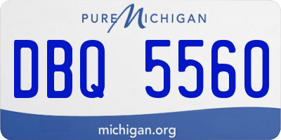 MI license plate DBQ5560