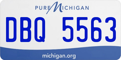 MI license plate DBQ5563