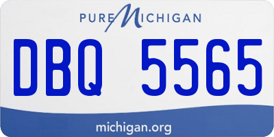MI license plate DBQ5565