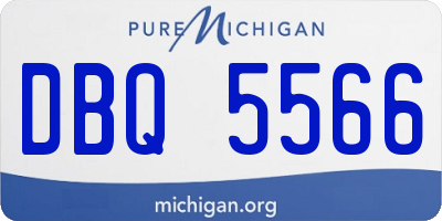 MI license plate DBQ5566