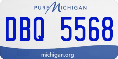 MI license plate DBQ5568