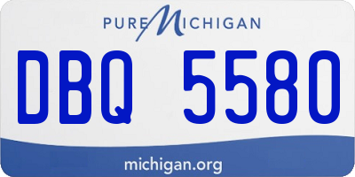 MI license plate DBQ5580