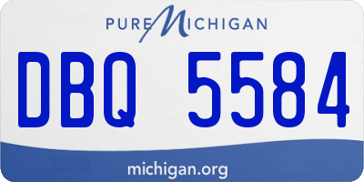 MI license plate DBQ5584