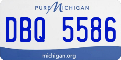 MI license plate DBQ5586