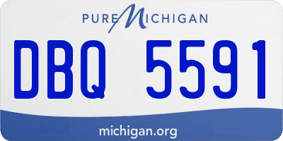 MI license plate DBQ5591