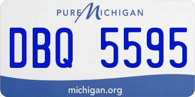 MI license plate DBQ5595