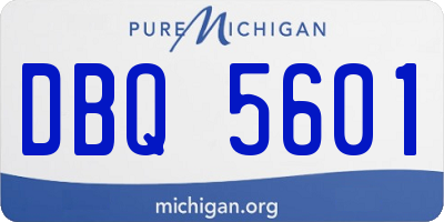 MI license plate DBQ5601