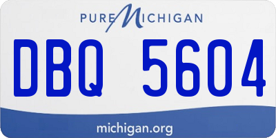 MI license plate DBQ5604