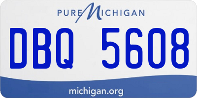 MI license plate DBQ5608