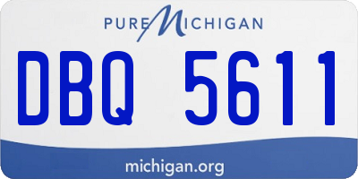 MI license plate DBQ5611