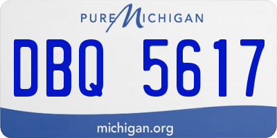 MI license plate DBQ5617