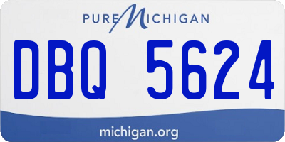 MI license plate DBQ5624