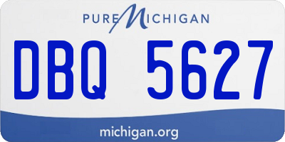 MI license plate DBQ5627