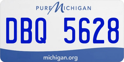 MI license plate DBQ5628