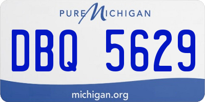 MI license plate DBQ5629