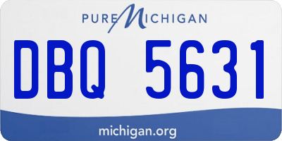 MI license plate DBQ5631