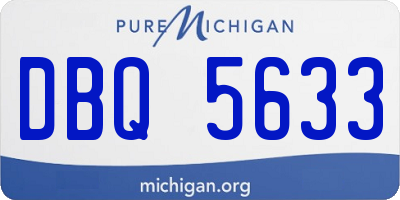 MI license plate DBQ5633
