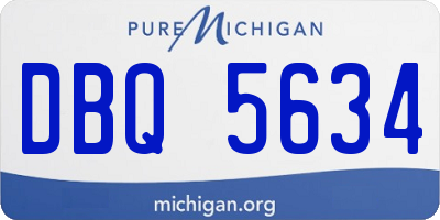 MI license plate DBQ5634