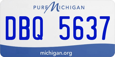 MI license plate DBQ5637