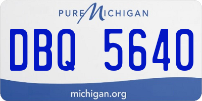 MI license plate DBQ5640
