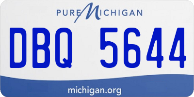MI license plate DBQ5644