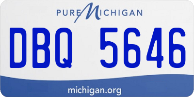 MI license plate DBQ5646
