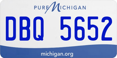 MI license plate DBQ5652