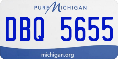 MI license plate DBQ5655