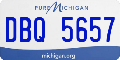 MI license plate DBQ5657
