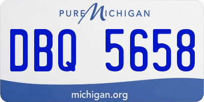 MI license plate DBQ5658