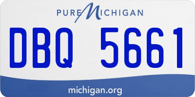 MI license plate DBQ5661