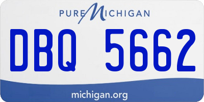 MI license plate DBQ5662
