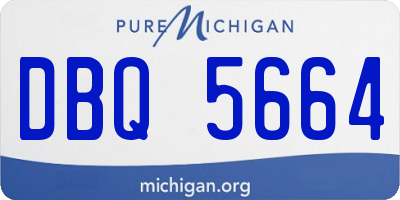 MI license plate DBQ5664