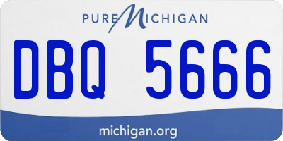 MI license plate DBQ5666