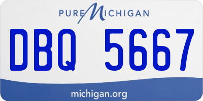 MI license plate DBQ5667
