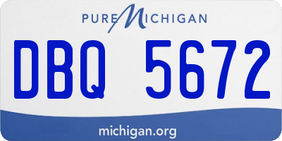 MI license plate DBQ5672