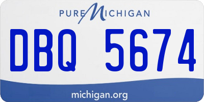 MI license plate DBQ5674