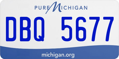 MI license plate DBQ5677