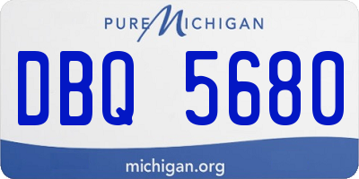 MI license plate DBQ5680
