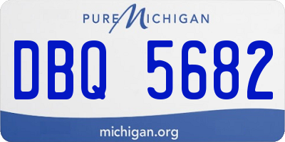 MI license plate DBQ5682